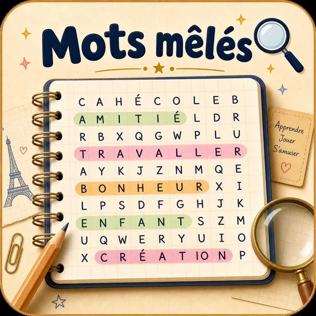 Aperçu du jeu Mots mêlés