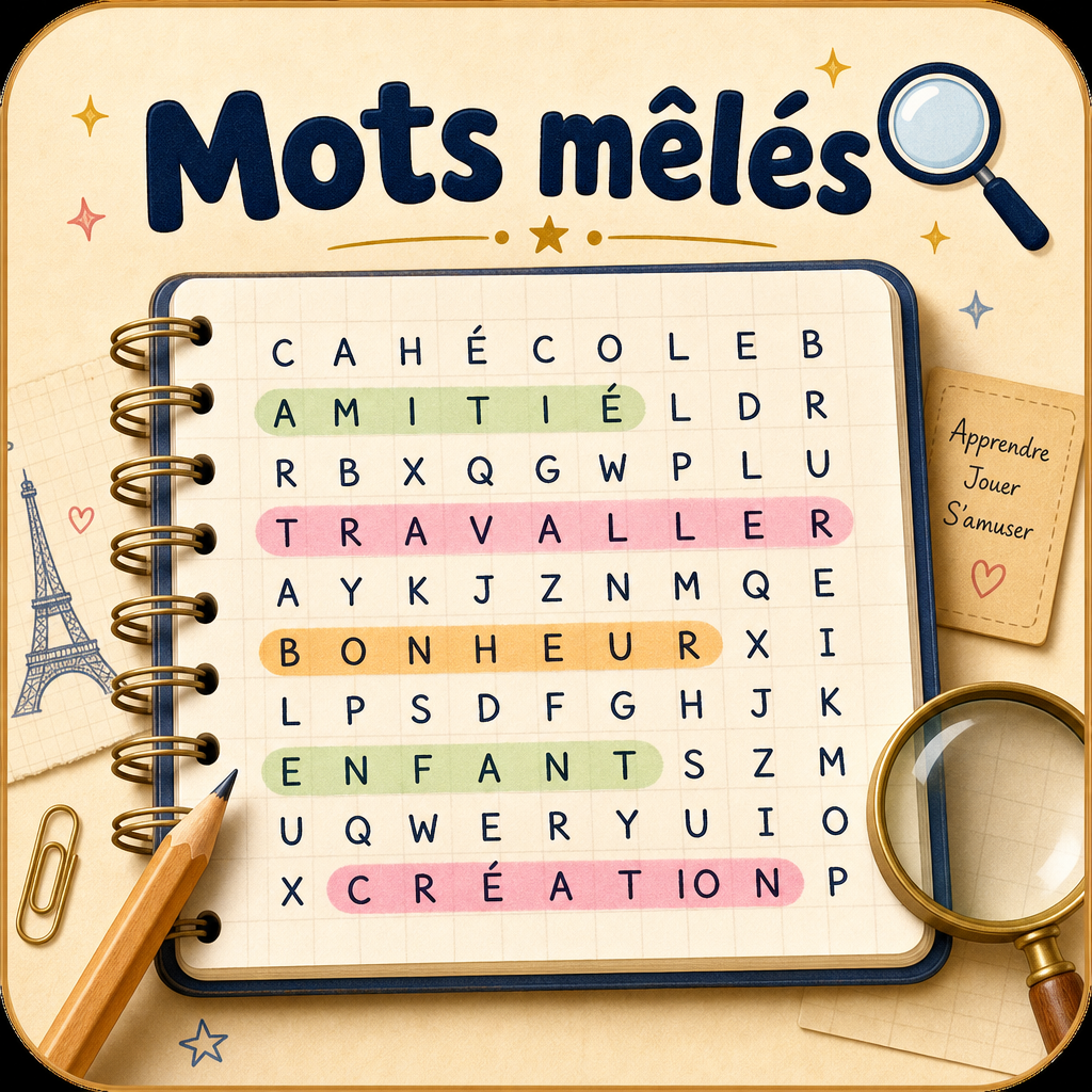Aperçu du jeu Mots mêlés